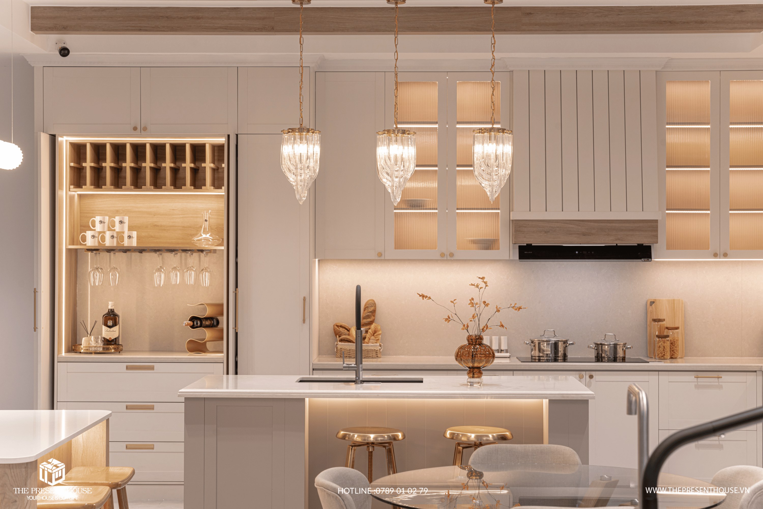 báo giá thi công tủ bếp mới nhất, giá tủ bếp gỗ công nghiệp An Cường và thiết kế bếp 5