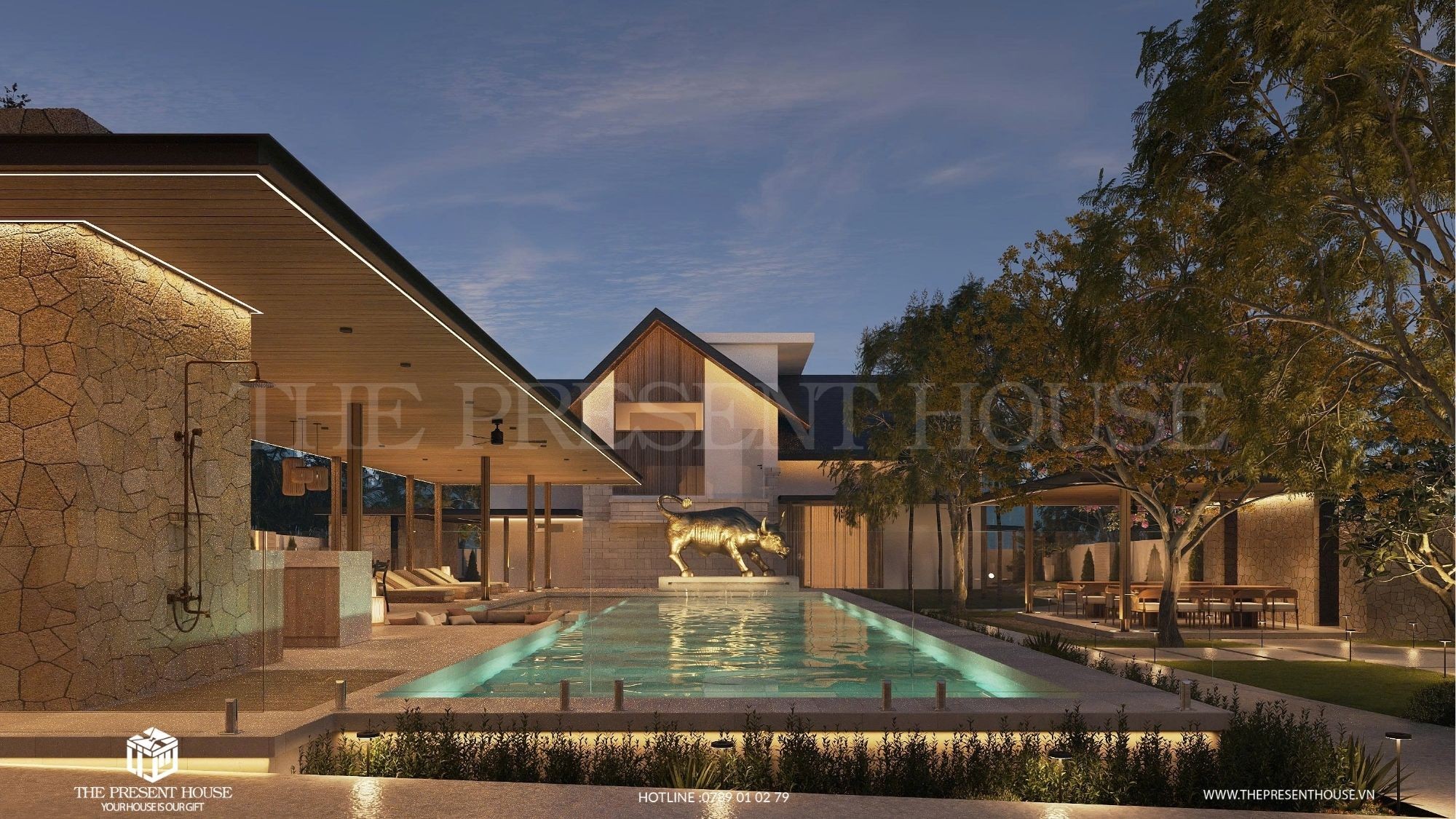 The Harmony Retreat - Cảnh Quan Ban Đêm