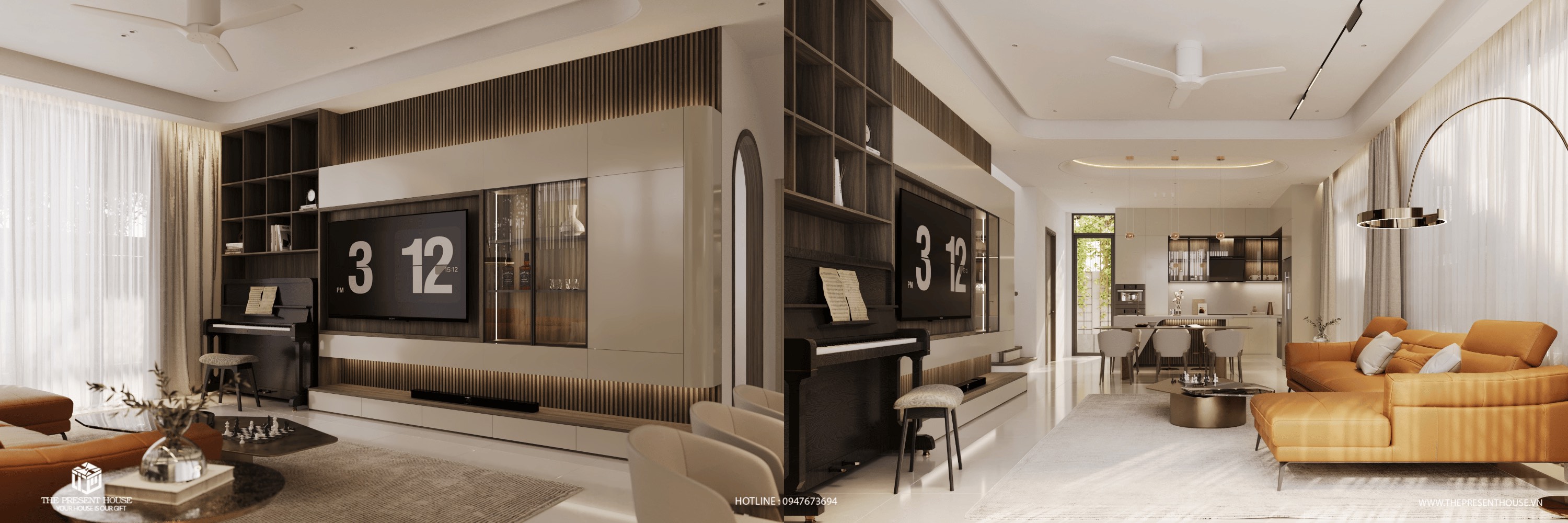 thiết kế nội thất villa nha trang hiện đại