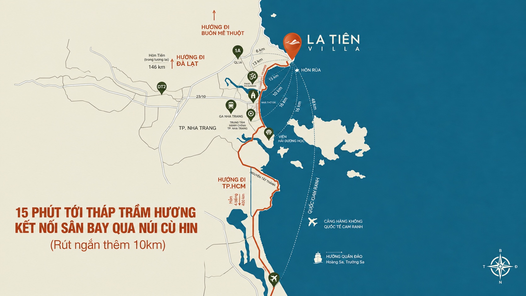 La Tiên Villa Coastal Location Map