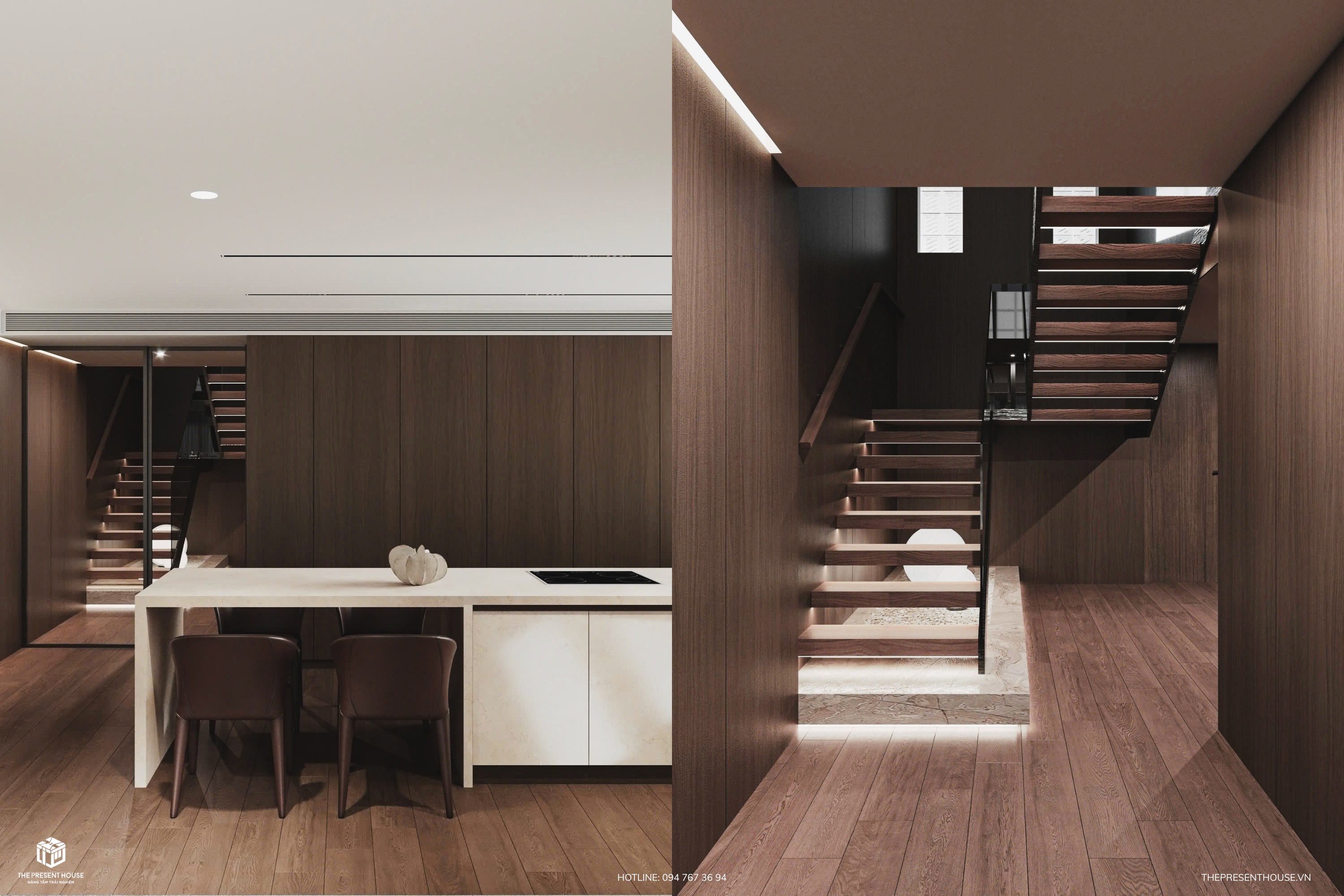phong cách wabi sabi thô mộc phù hợp với nền kiến trúc tại La Tiên Villa 1