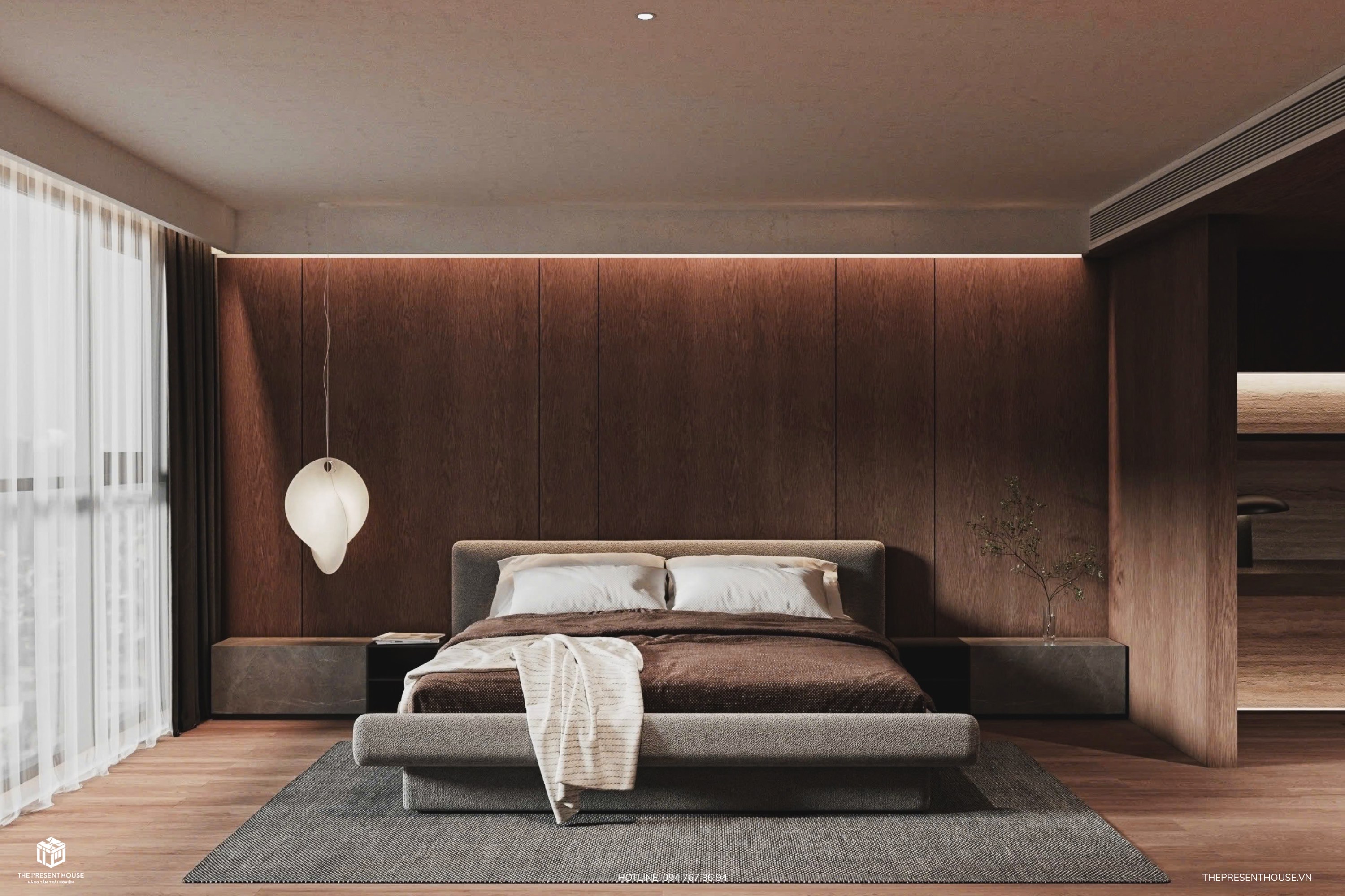 phong cách wabi sabi thô mộc phù hợp với nền kiến trúc tại La Tiên Villa 2