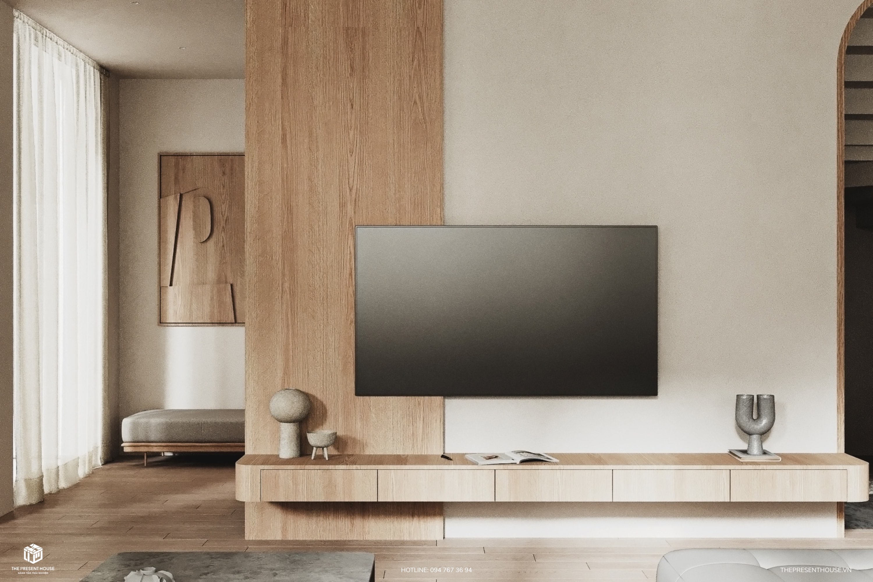 phong cách wabi sabi thô mộc phù hợp với nền kiến trúc tại La Tiên Villa 4